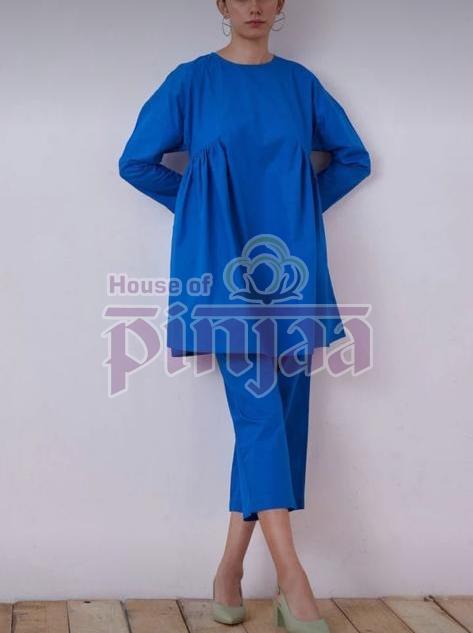 Plain Blue Women Co Ord Set, Size : XL