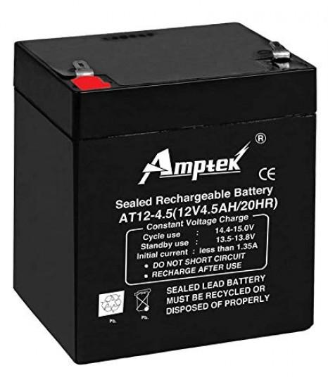 12V 4500mah Sealed Lead Acid Battery, Color : Black