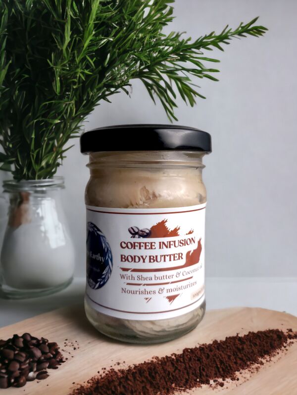 G;ow Earthy Buttery Coffee Body Butter, for Hydration, Shelf Life : 6 Months
