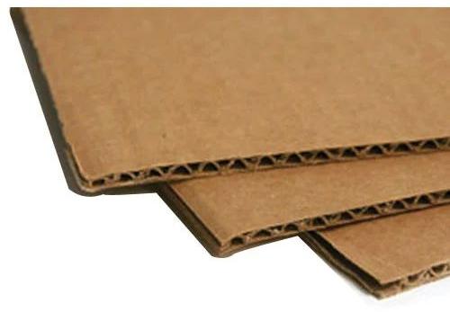 Brown Corrugated Cardboard Sheets, Shape : Square