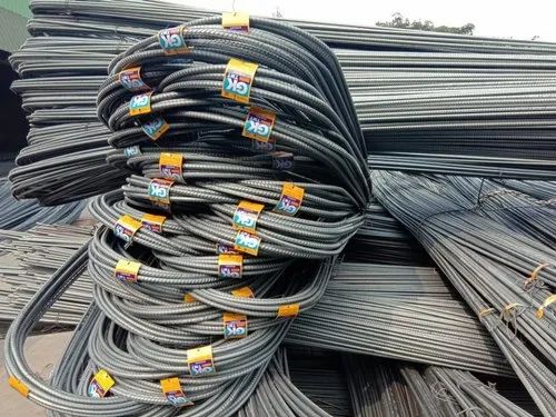 Round Mild Steel GK TMT Bar, for Construction, High Way, Industry, Subway, Tunnel, Color : Grey