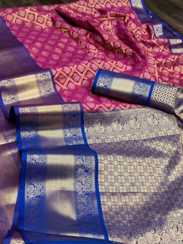 Multicolor kanchipuram silk sarees, Occasion : Wedding Wear