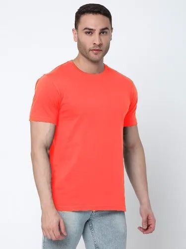 Mens Plain Round Neck T-shirt