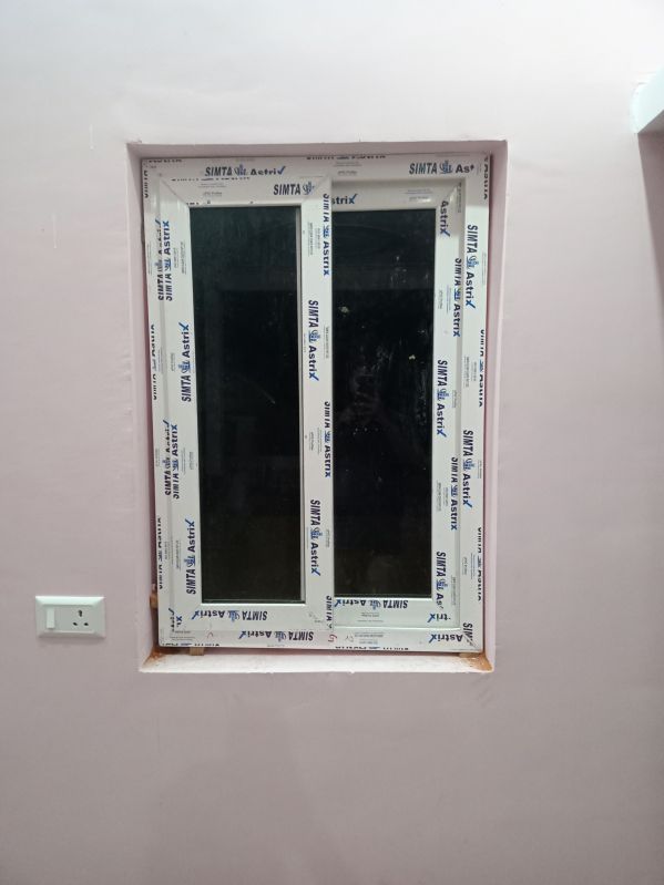 Plain Polished Upvc Sliding Windows, for Home, Hotel, Office, Restaurant, Size : 2x2.5feet, 3x3.5feet