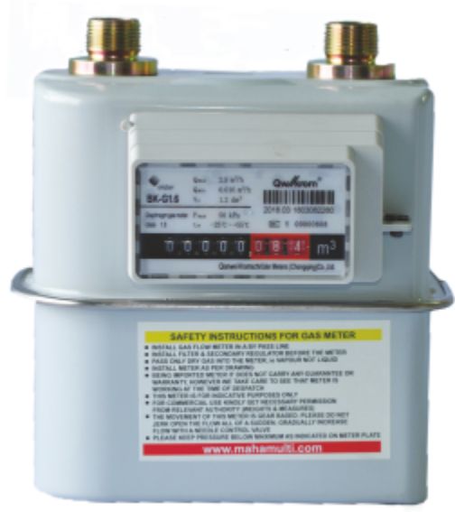 Diaphragm Type Gas Meter, Size : 3/4'' Male