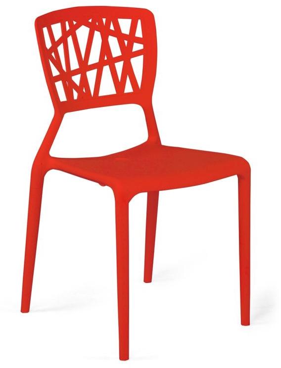 Red Plastic Cafeteria Chairs