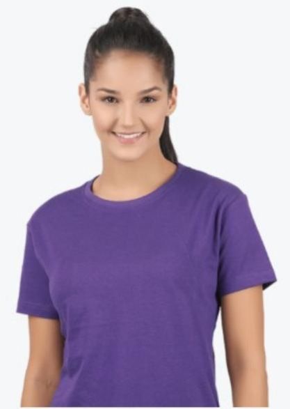 Ladies Plain Round Neck T-Shirt