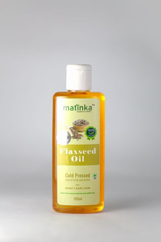 Matinka Cold Pressed Flaxseed Oil, for External Body Internal, Size