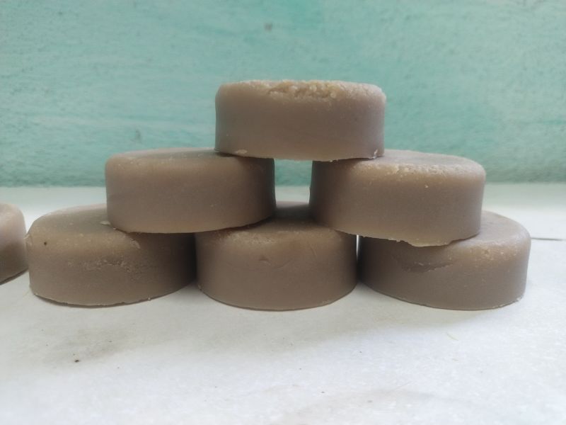 Round Coconut oil Wave herbs natural handmade soap, for Bathing, Shelf Life : 3 Years
