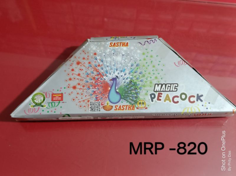 Fancy Magic Peacock Cracker, Packaging Type : Paper Box