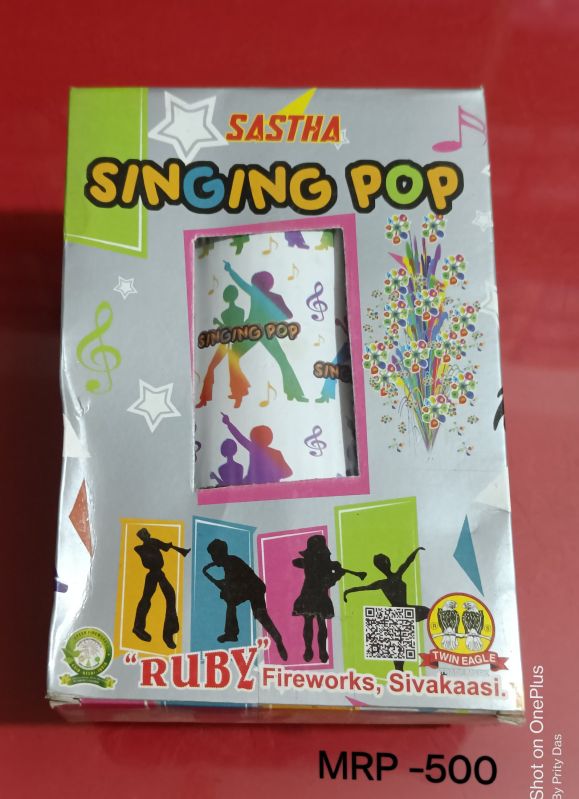 Golden Fancy Singing Pop Cracker, Packaging Type : Paper Box