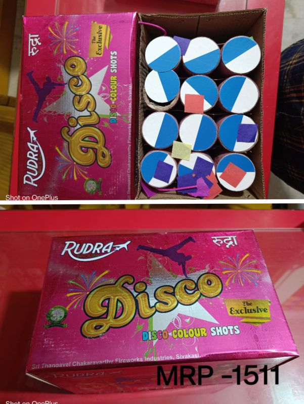 Rudra Disco 30 Sky Shot Crackers, for Birthday, Events, Functions, Occasion, Party, Packaging Type : Paper Box