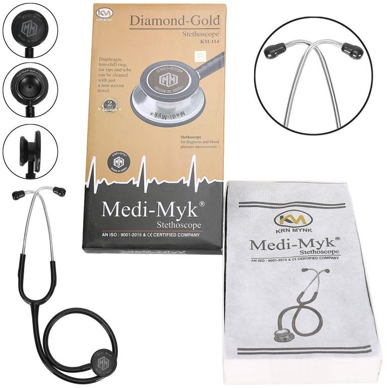 Diamond Gold Stethoscope, for Clinic, Hospital, Nursing Home, Head Material : Aluminium