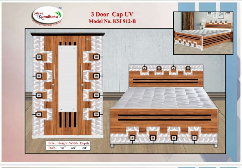 White Kamdhenu Square Plain Glossy Finifh Steel.metal 3 Door Wardrobe, Size : 78x48x20