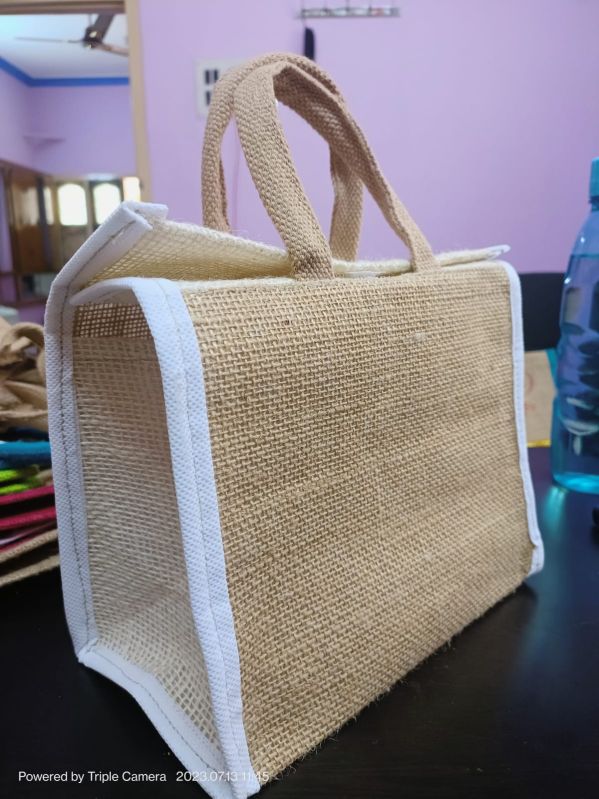Printed jute gift bags, for Promotion, Packaging Grocery, Technics : Handloom