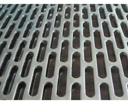 Rectangular Standard Stainless Steel Capsule Hole Perforated Sheets, for Industrial, Color : Grey