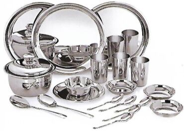 Stainless Steel Premium Dinner Set, for Home Use, Hotels, Restaurant, Feature : Durable, Dust Proof