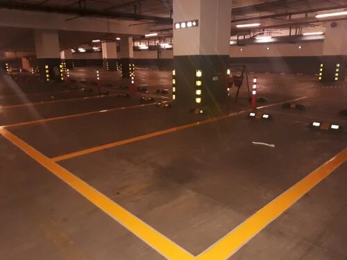 Rubber Parking Column Guard, Color : Black yellow