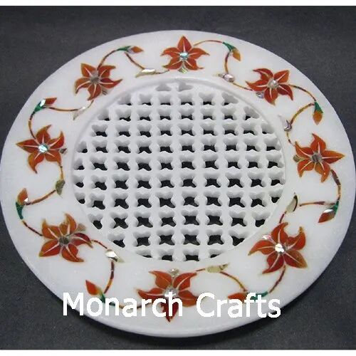 Monarch Crafts Marble Decorative Plates, Pattern : Printed