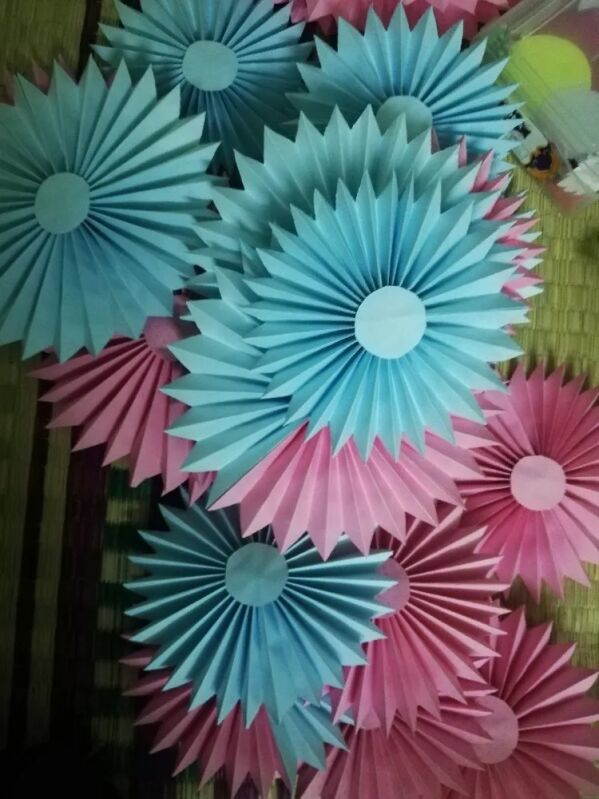 Decoration Paper Fan, Size : 10inch