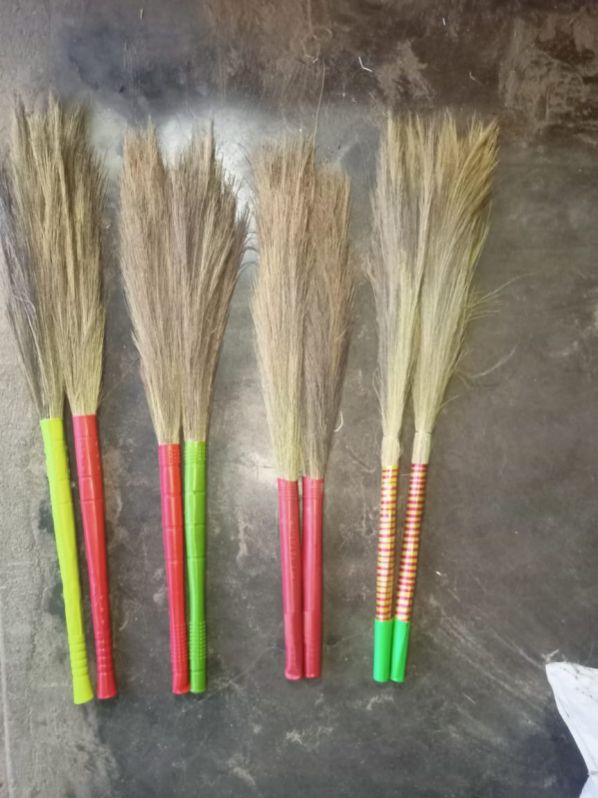 Brown Plastic PVC grass brooms, for Cleaning, Feature : Flexible, Premium Quality, Sweep Face