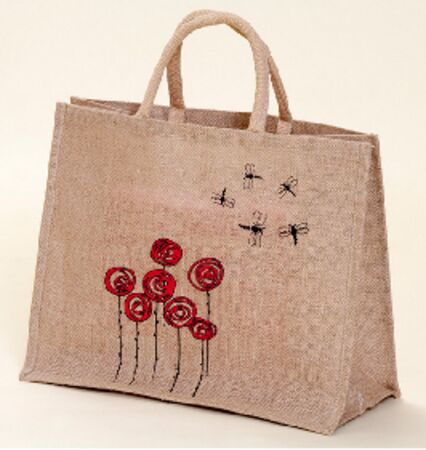 100% RECYCLED JUTE TOTE BAG, Size : Customized Size