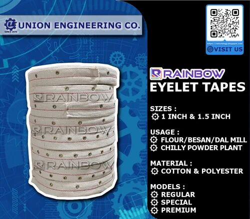 Cotton Eyelet Tape, Color : White