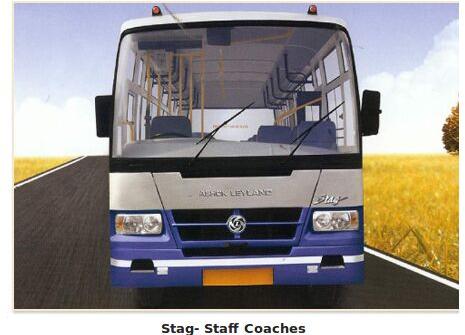 Staff Coaches Bus, Color : White Blue