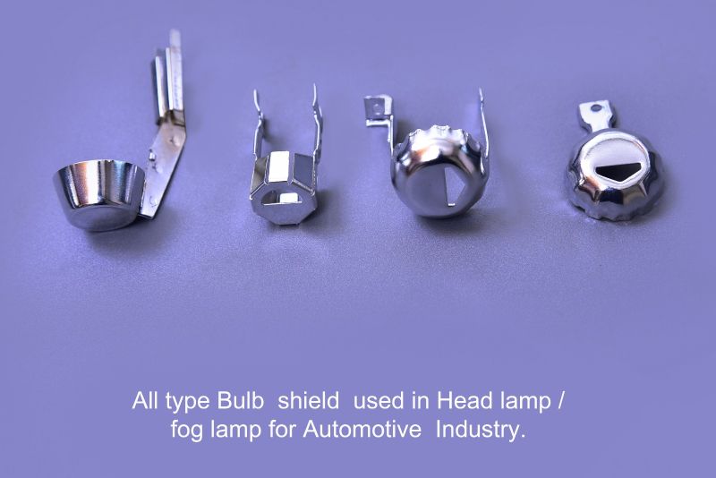 Silver Steel Bulb Shield, For Automobile, Automotive Industry, Packaging Type : Box