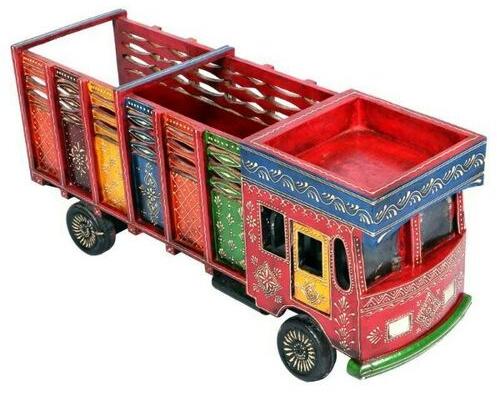 Handcrafted Wooden Truck, Color : MULTICOOR