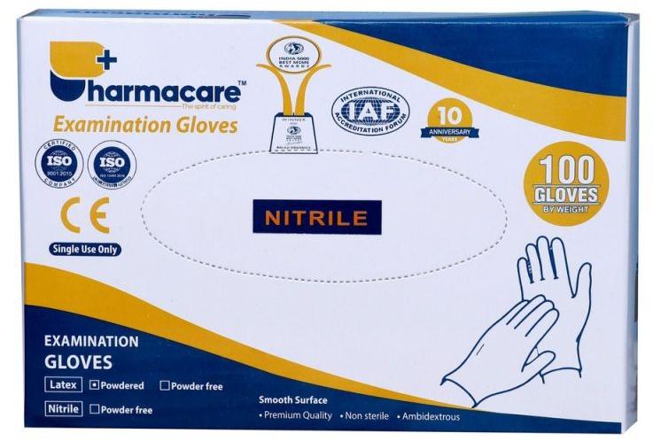 Pharmacare Nitrile Examination Gloves Powder Free