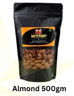 DRYCKART Hard Organic 500gm Natural Almond Nuts, Style : Dried