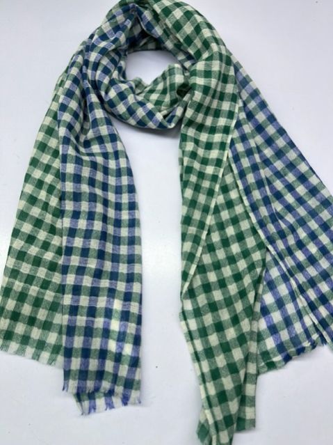 wool scarf small check