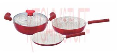 Cookware Set- 4 Pcs Set, Feature : Attractive Design, Durable, Heat Resistance, Non Stickable, Perfect Griping