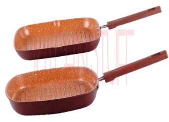 Alunimum Forged Square Fry Pans, for Cooking, Home, Restaurant