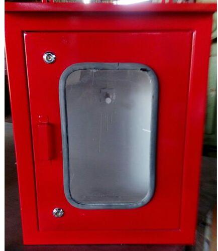 Mild Steel Fire Hose Box, Color : Red