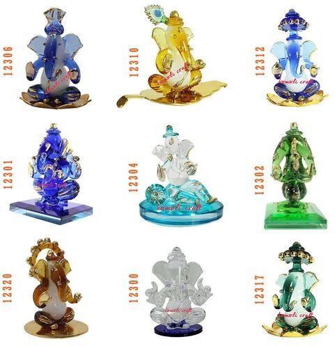 Komoli glass Ganesh statues, for Decoration