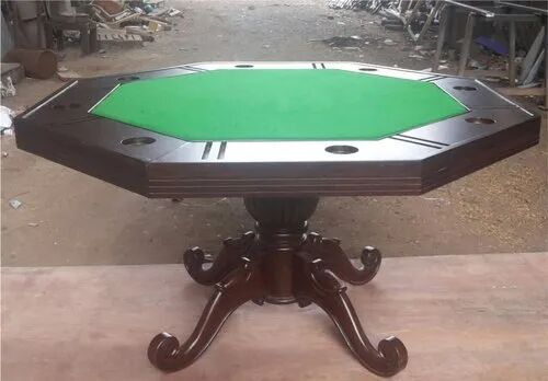 Wood Card Table, Color : Brown