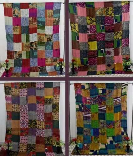 Silk Patch Kantha, Color : MULTI