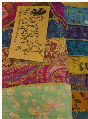 Recycled sari scarves