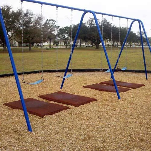 Mild Steel Kids Playground Swings, Seating Capacity 4, Color Blue
