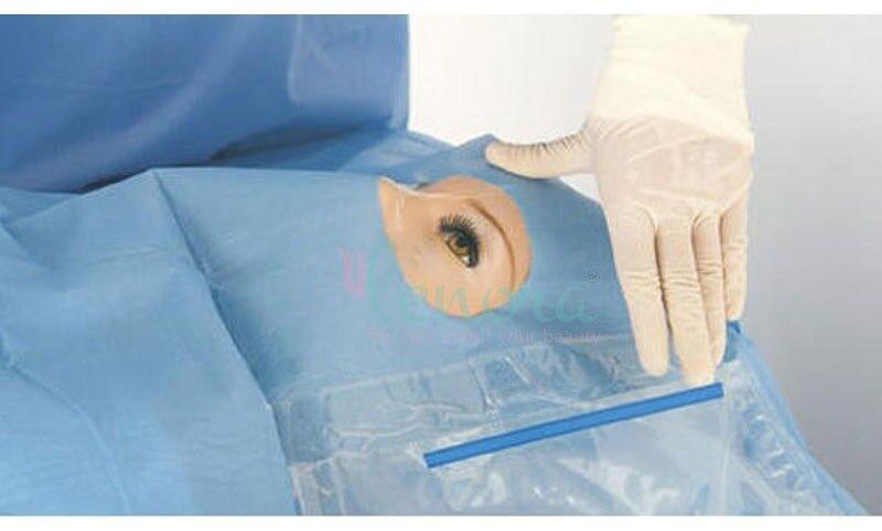Disposable Eye Drape, Feature : Fine finish, Skin-friendly, Highly durable, Increased tear strength