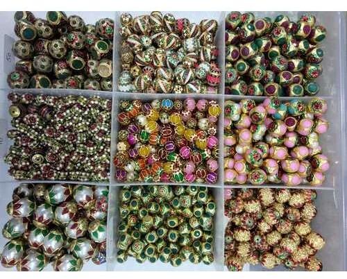 Color Coated Meena Ball Beads, Packaging Type : Plastic Bag