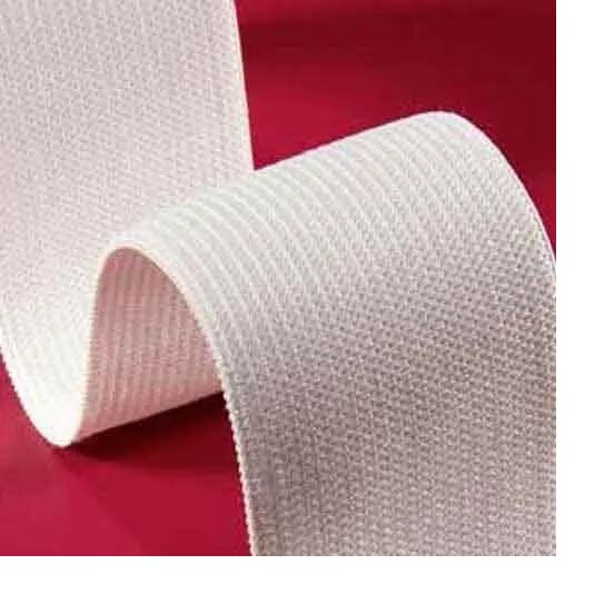 Plain White Knitted Elastic, Size : 2 inch