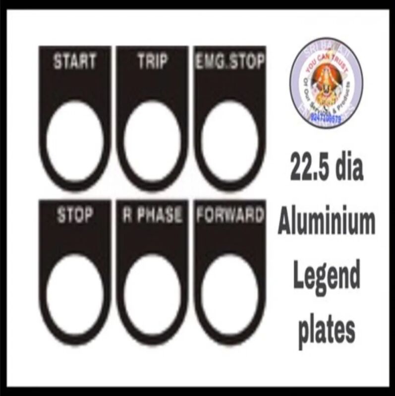 Reputed Aluminium Anodised Name Plates, Shape : Round