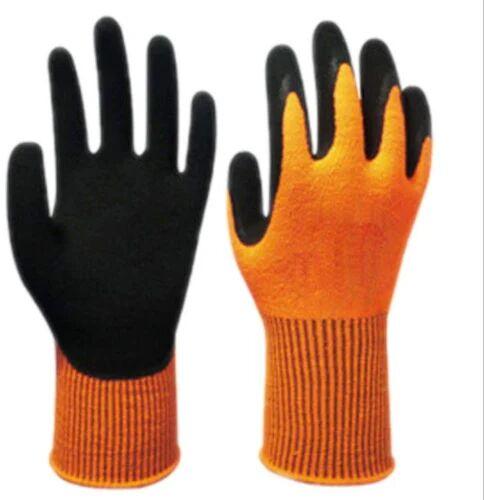 Rubber Cold Storage Gloves, Size : Large, Color : Orange