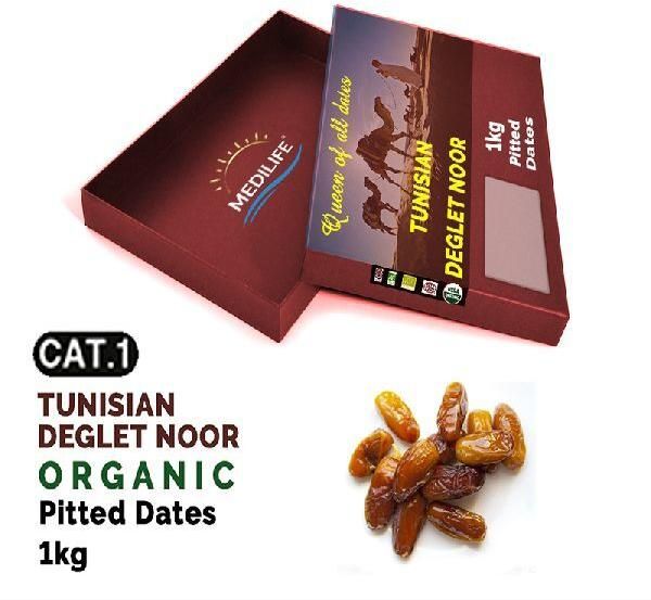 Organic Pitted Dates From Tunisia Packed 1 Kg Carton Box