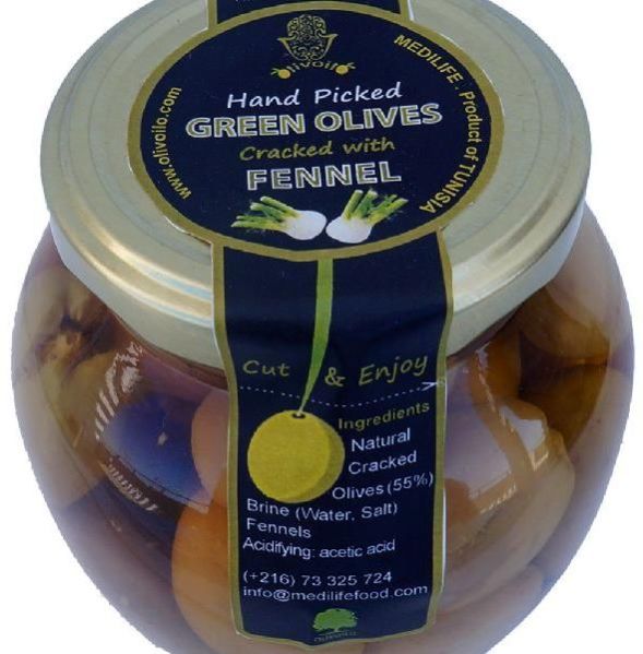 Cracked Green Olives With Cayenne Peppers