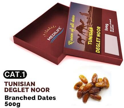 Natural Branched Deglet Nour Dates. 500g