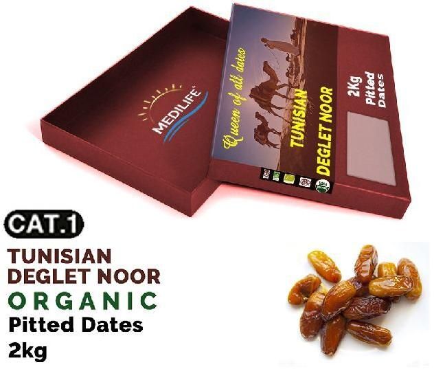 Organic Pitted Dates 2 Kg Carton Box